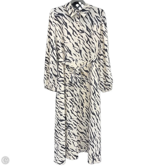 Dress Casual Midi By Entro In Black & Cream, Size: L