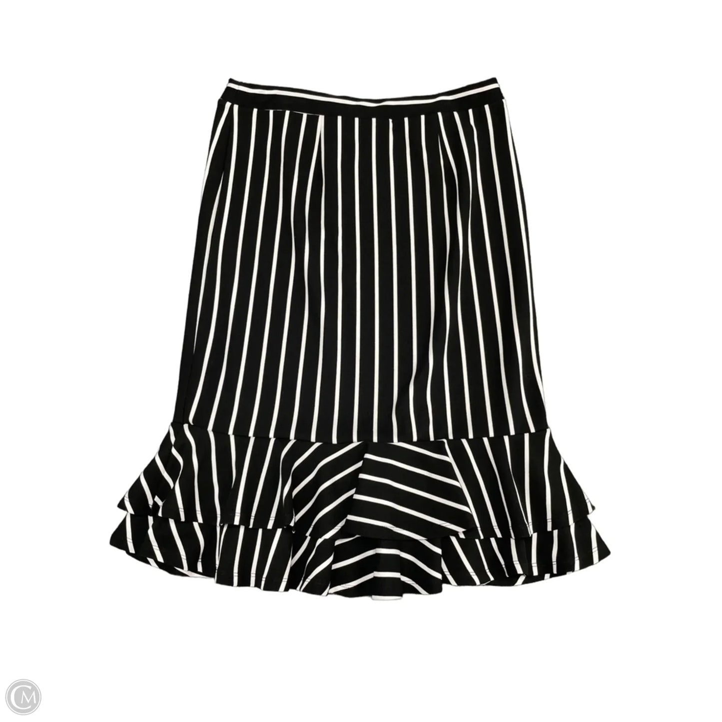Skirt Midi By Cato In Black & White, Size: M