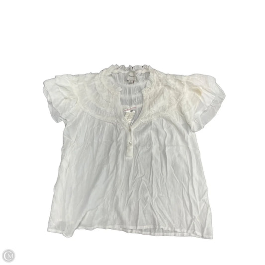 Blouse Short Sleeve By Maeve In White, Size: M