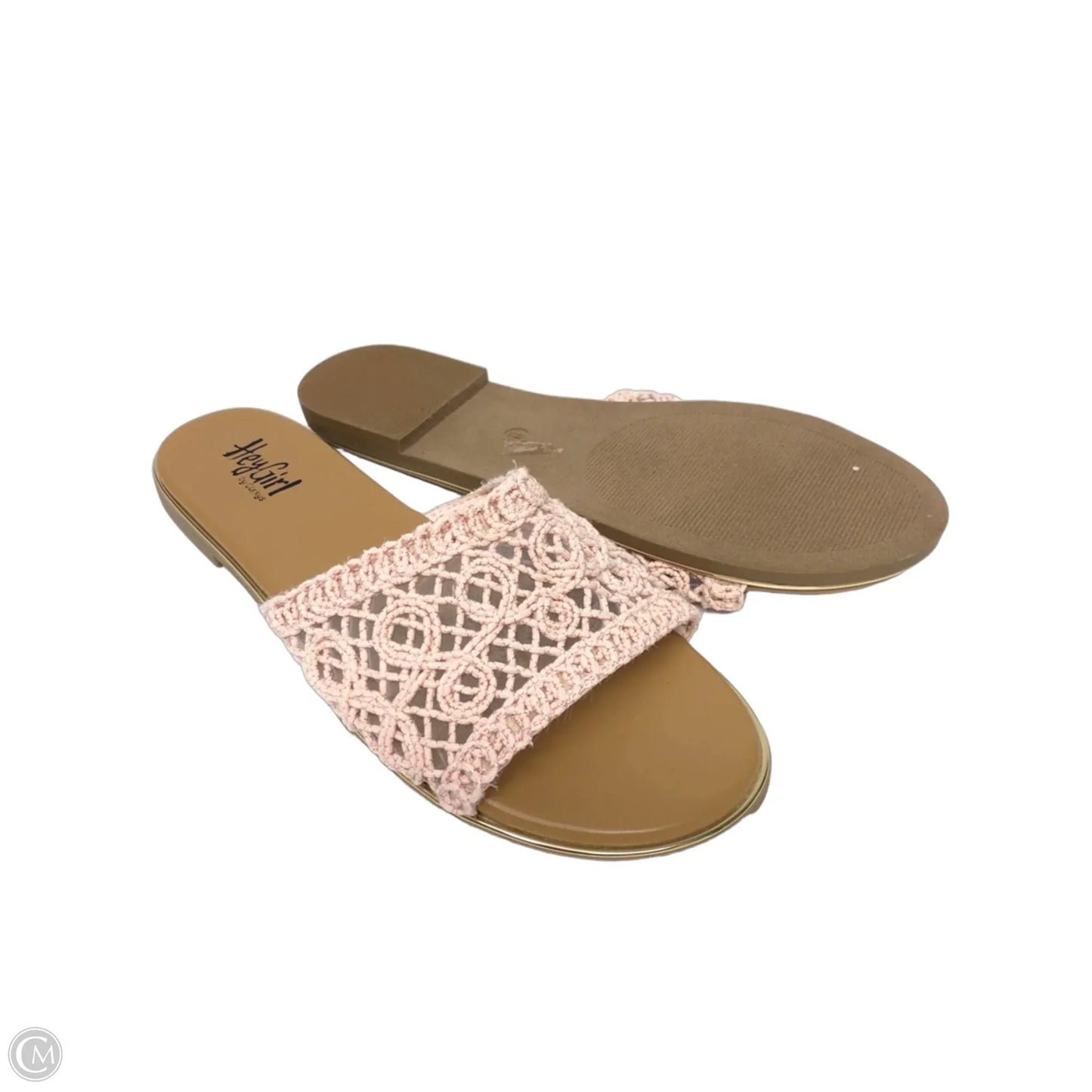 Sandals Flats By Clothes Mentor In Pink, Size: 9