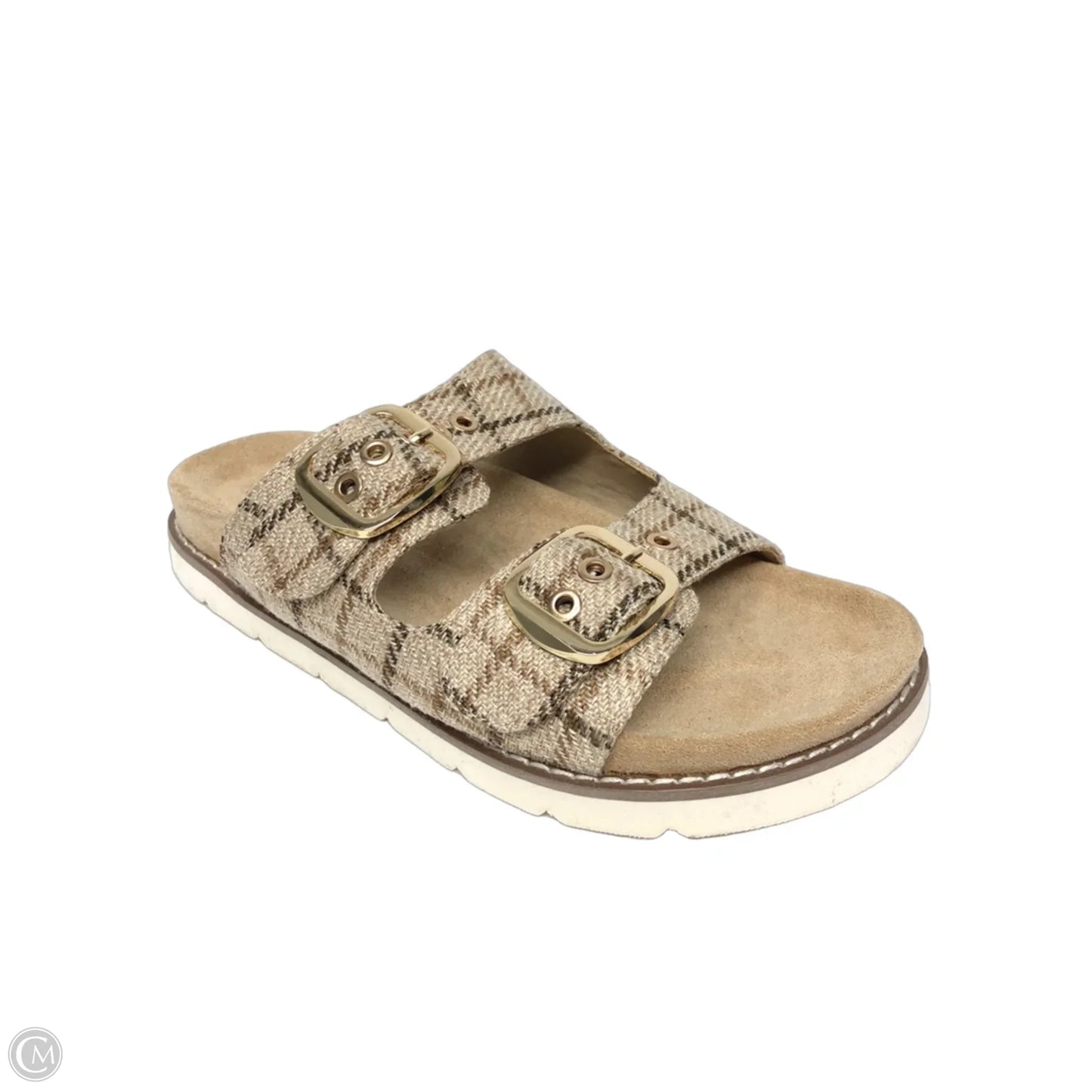 Sandals Flats By Clothes Mentor In Tan, Size: 9