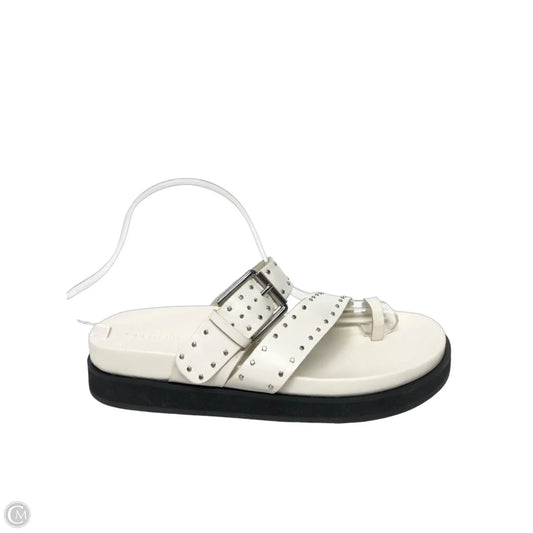 Sandals Heels Wedge By Open Edit In White, Size: 9