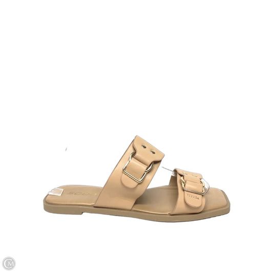 Sandals Flats By Soda In Tan, Size: 9