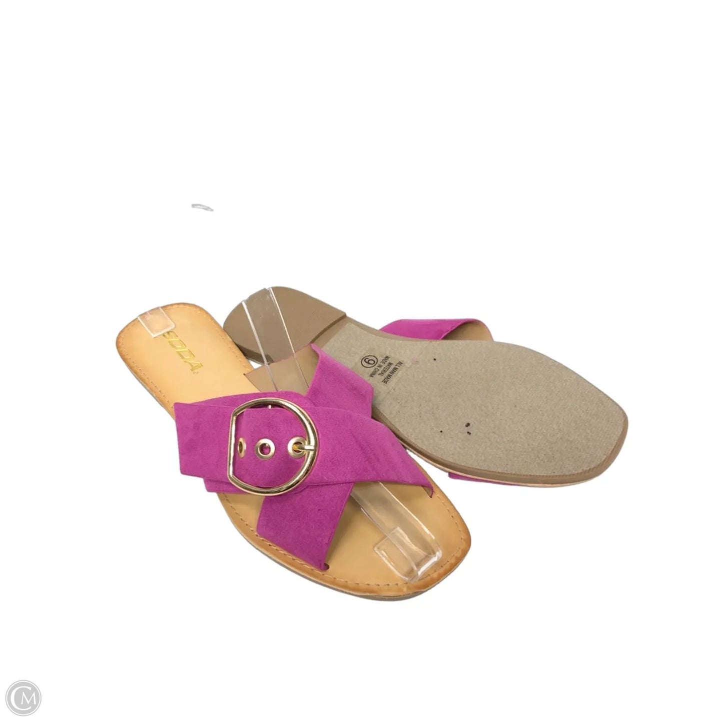 Sandals Flats By Soda In Pink, Size: 9