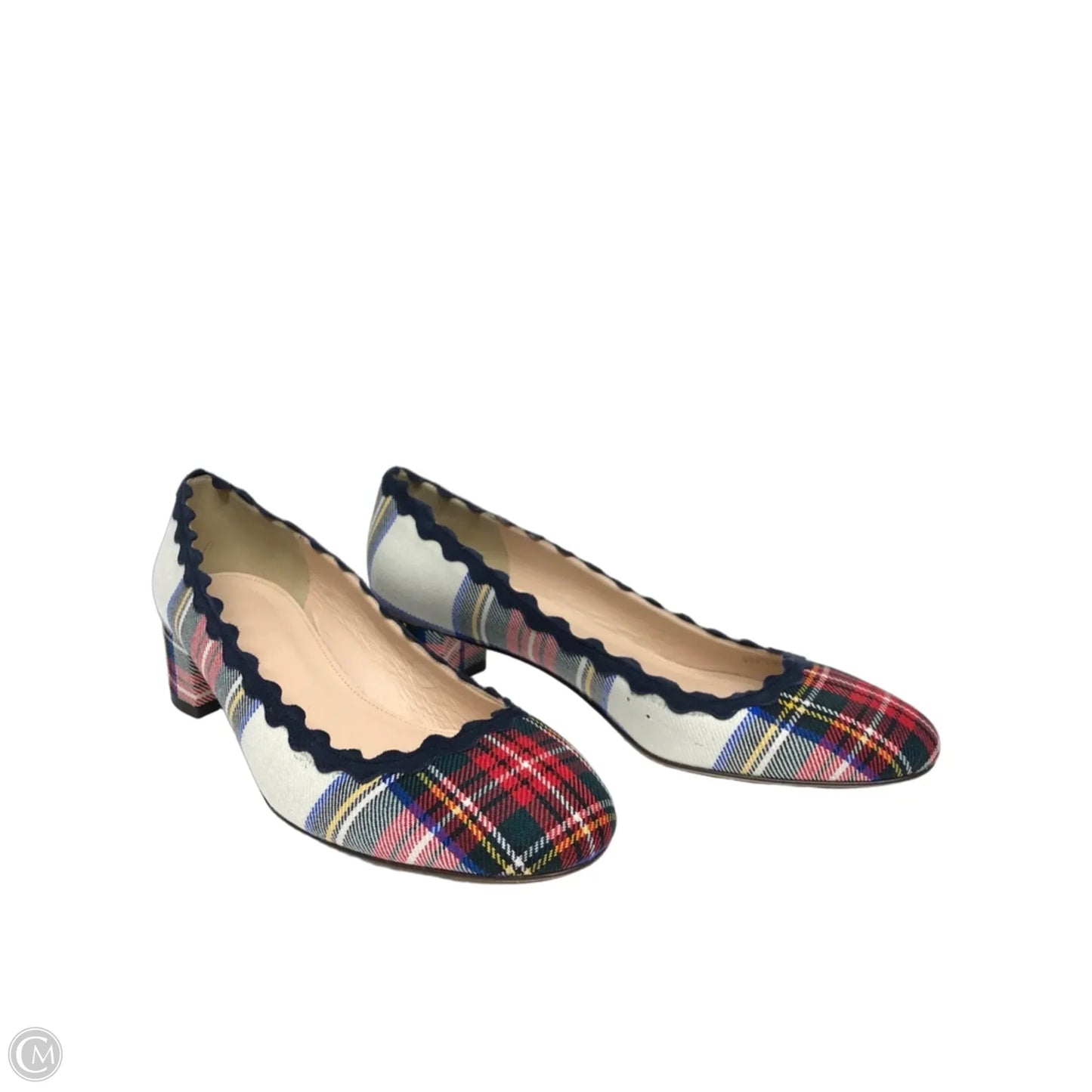 Shoes Heels Block By J. Crew In Plaid Pattern, Size: 8