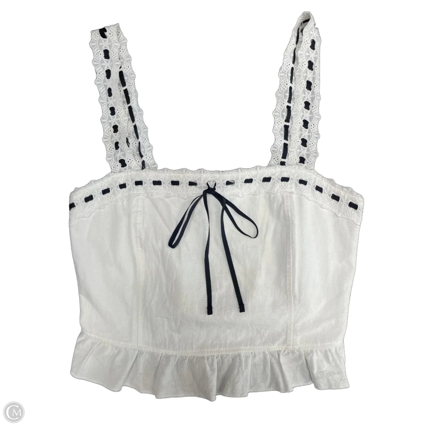Top Sleeveless By Kirious In Black & White, Size: Xl
