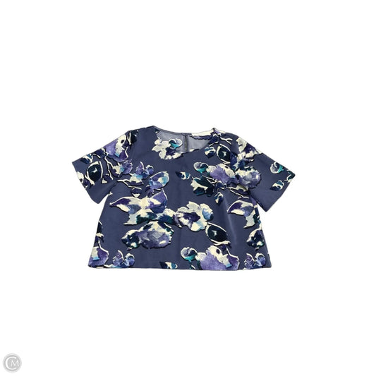 Top Short Sleeve By Astr In Blue & White, Size: Xs