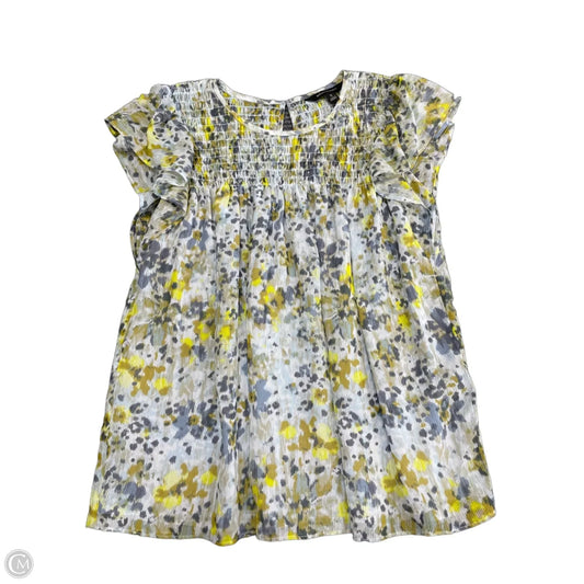 Blouse Short Sleeve By Banana Republic In Multi-colored, Size: S