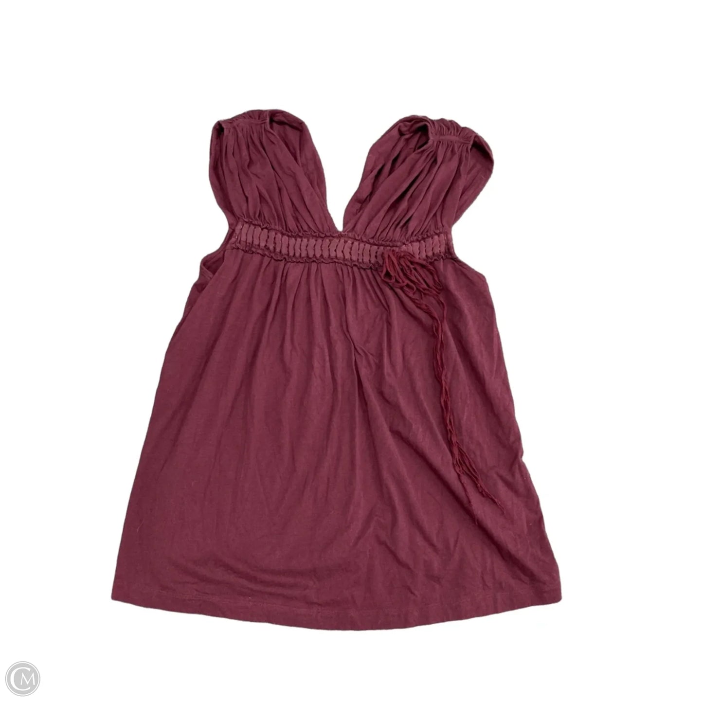 Top Sleeveless By Bcbgmaxazria In Maroon, Size: M