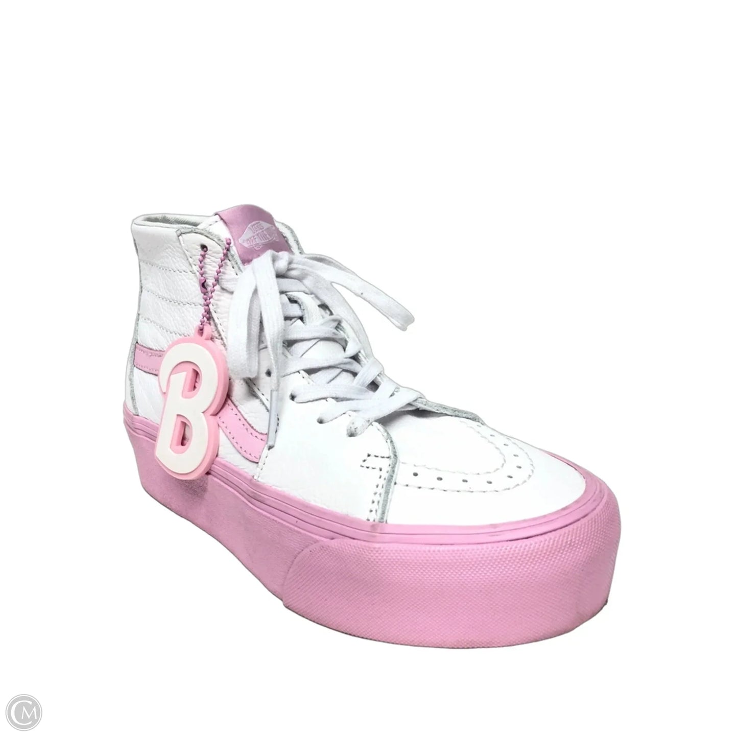 Shoes Sneakers Platform By Vans In Pink & White, Size: 7.5
