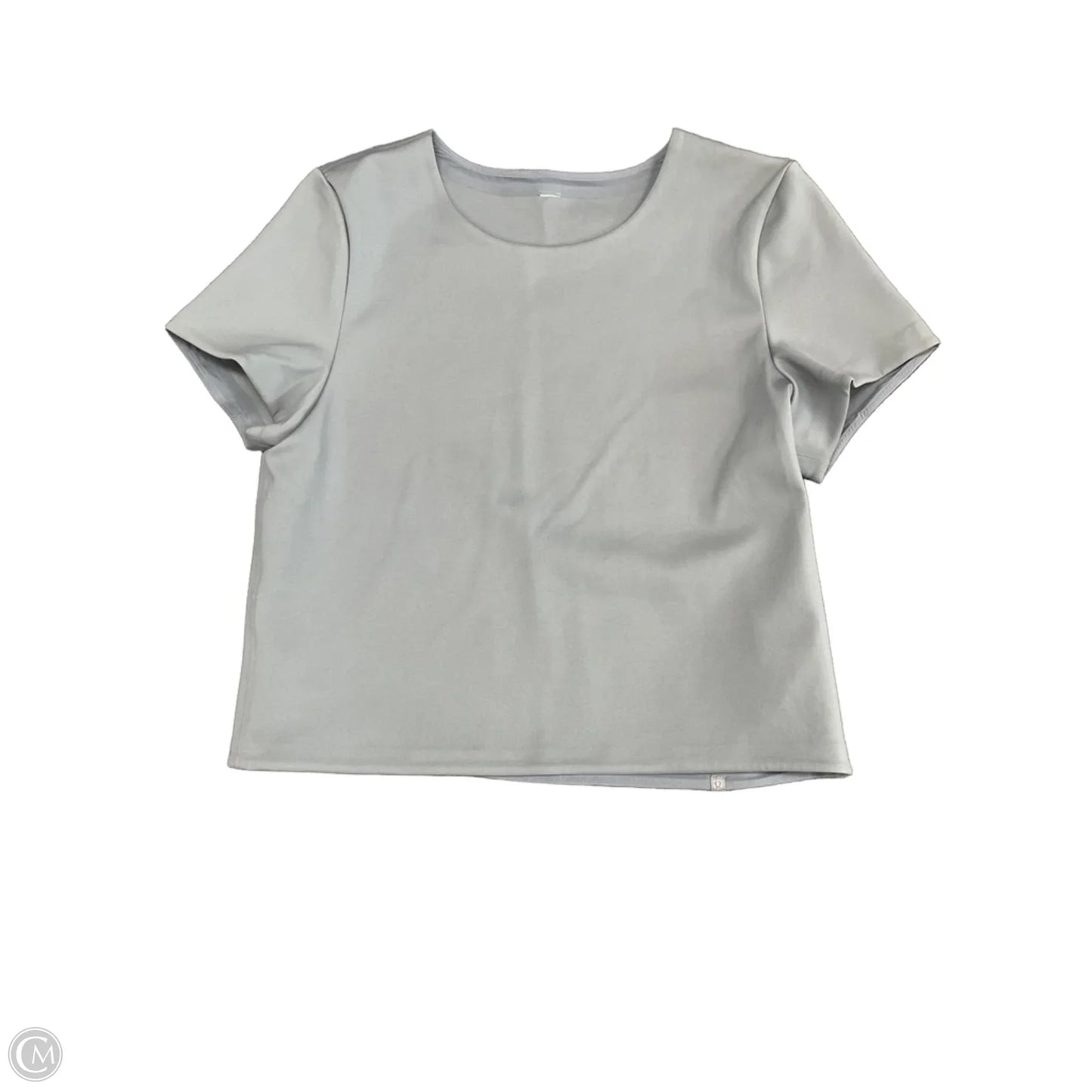 Athletic Top Short Sleeve By Lululemon In Grey, Size: 6