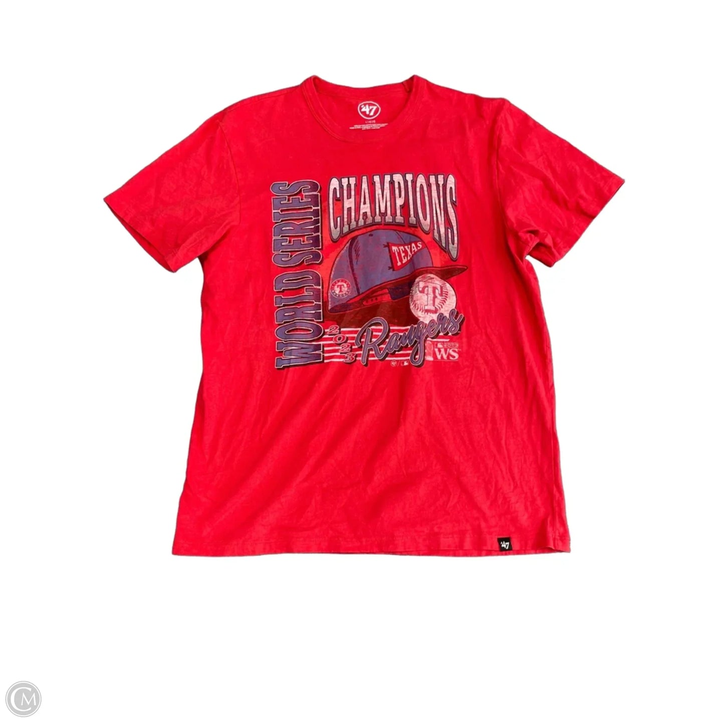Top Short Sleeve Basic By Clothes Mentor In Red, Size: L