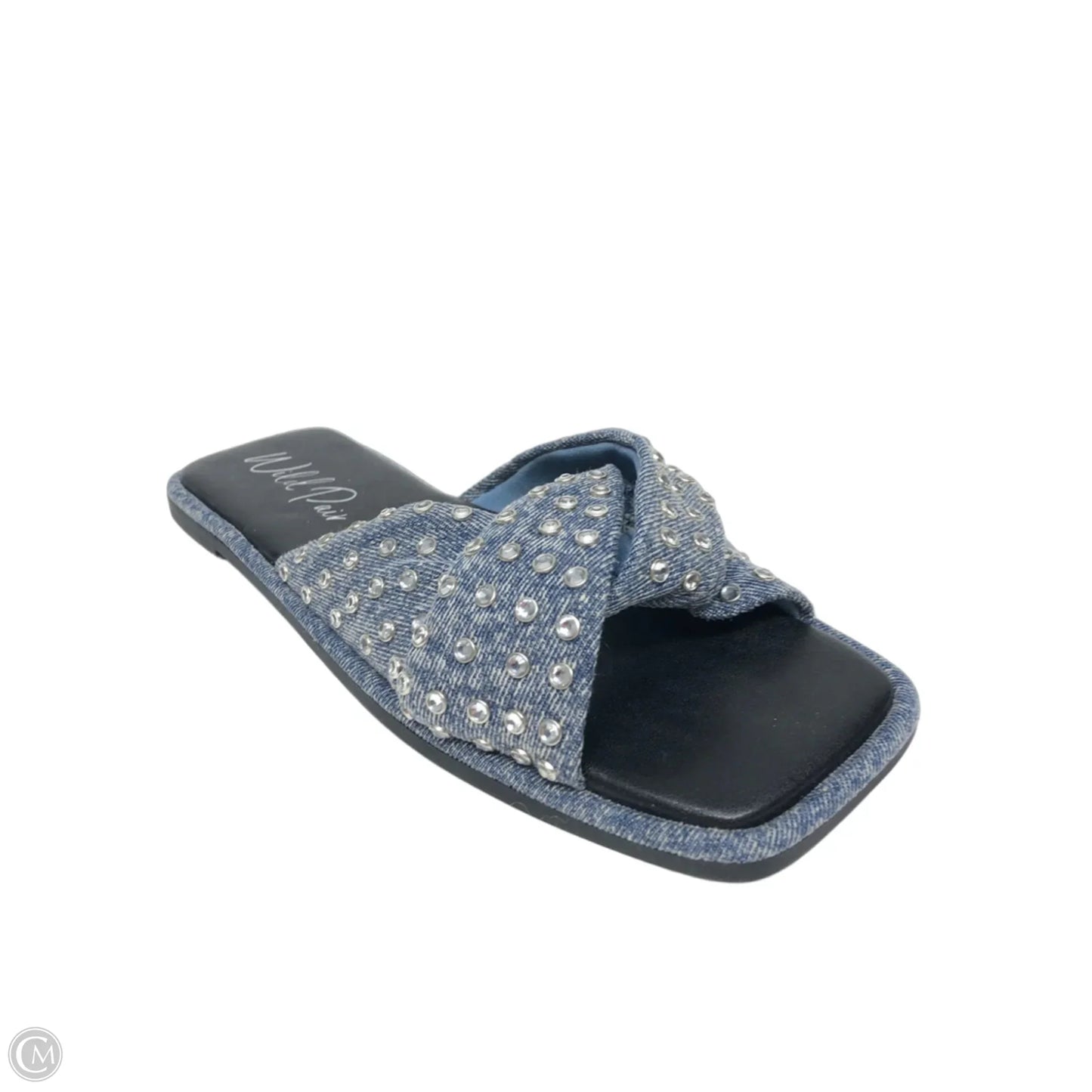 Sandals Flats By Clothes Mentor In Blue Denim, Size: 7