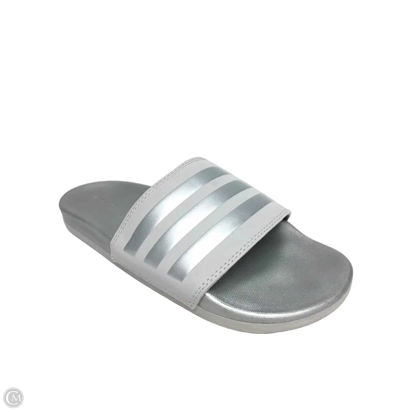 Slippers By Adidas In Silver, Size: 6
