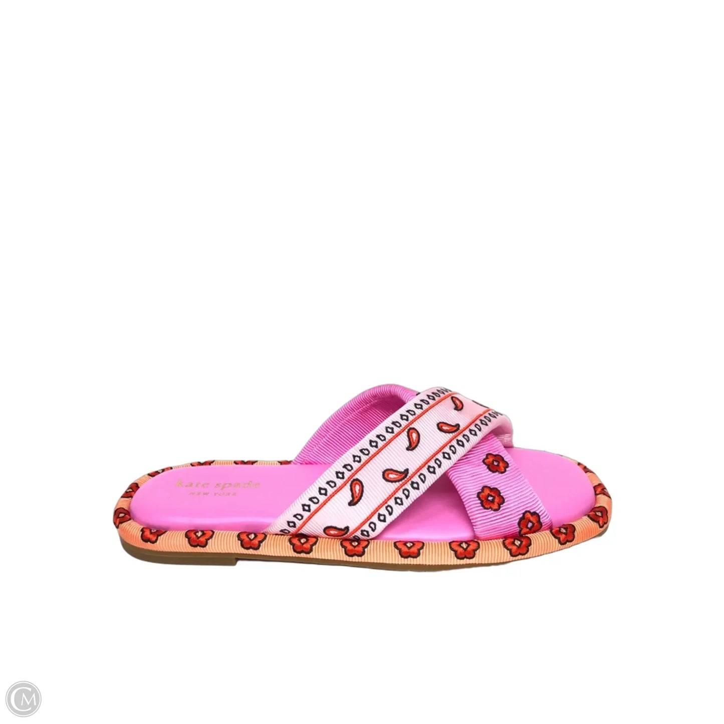 Sandals Designer By Kate Spade In Orange & Pink, Size: 10