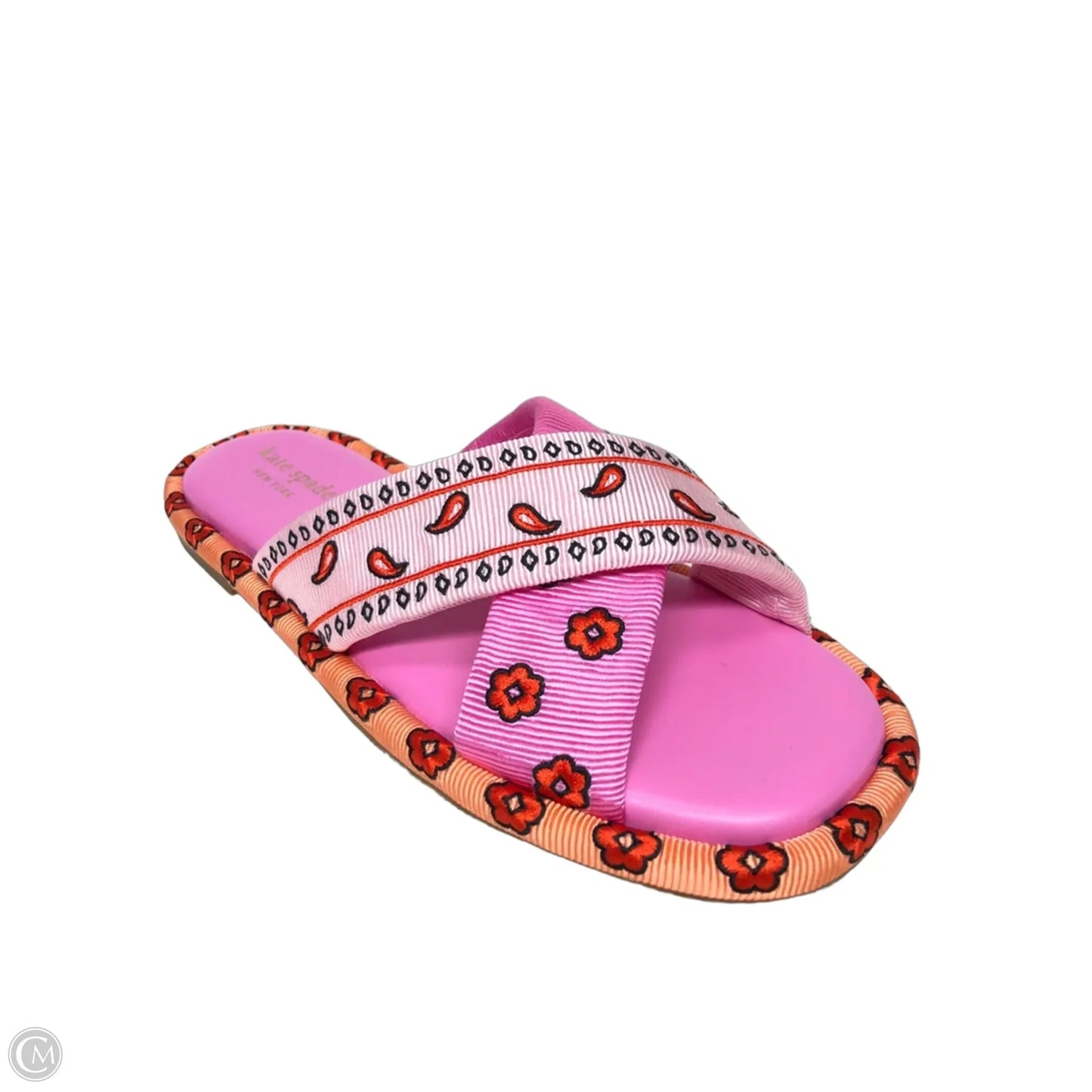 Sandals Designer By Kate Spade In Orange & Pink, Size: 10