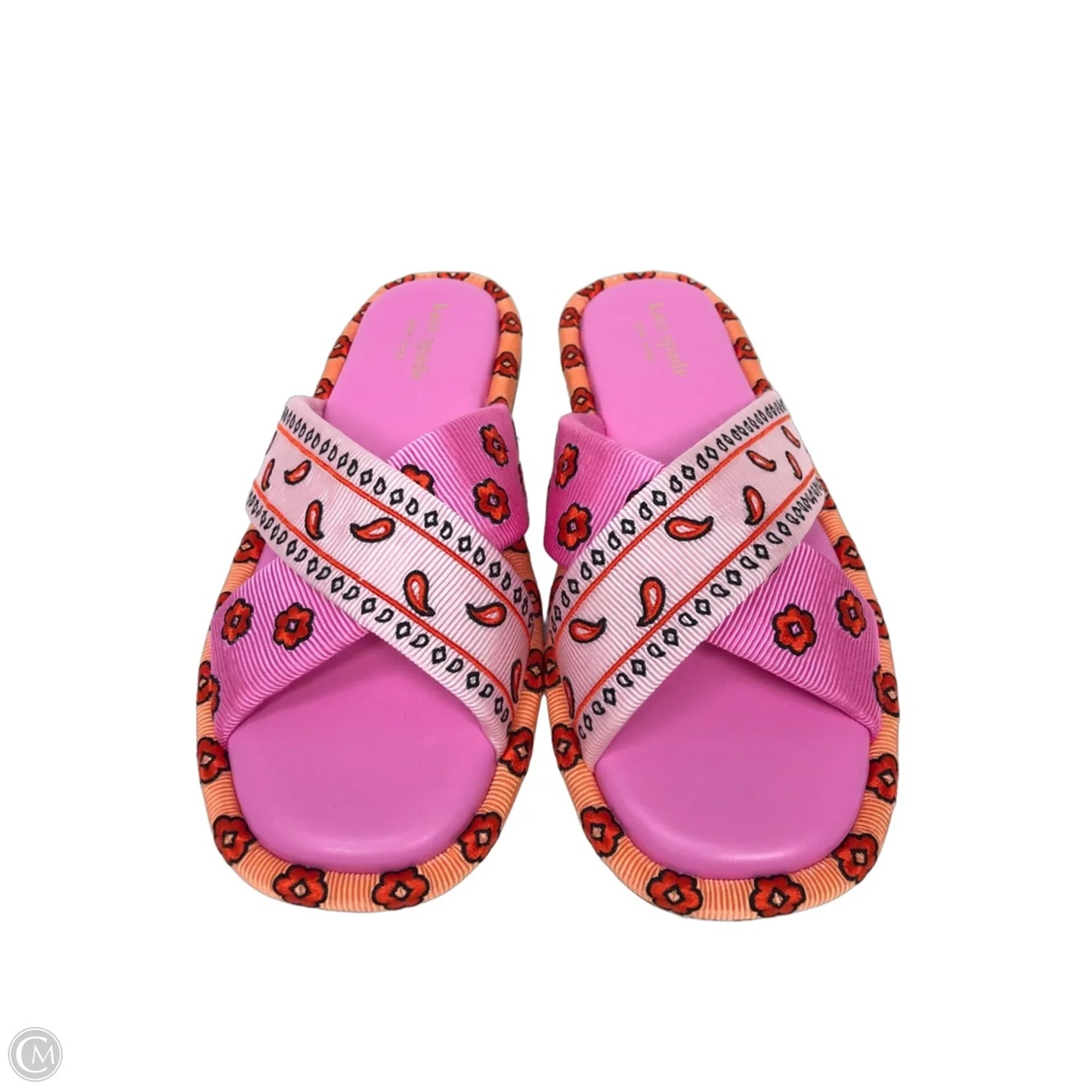 Sandals Designer By Kate Spade In Orange & Pink, Size: 10