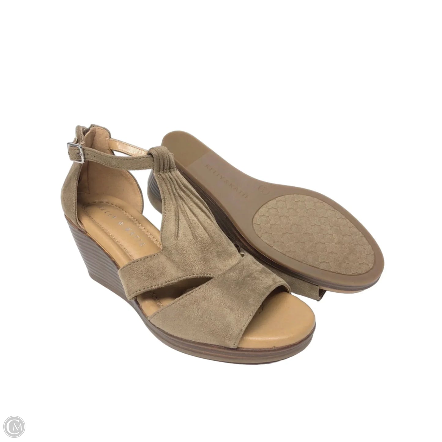 Sandals Heels Wedge By Kelly And Katie In Brown, Size: 6.5