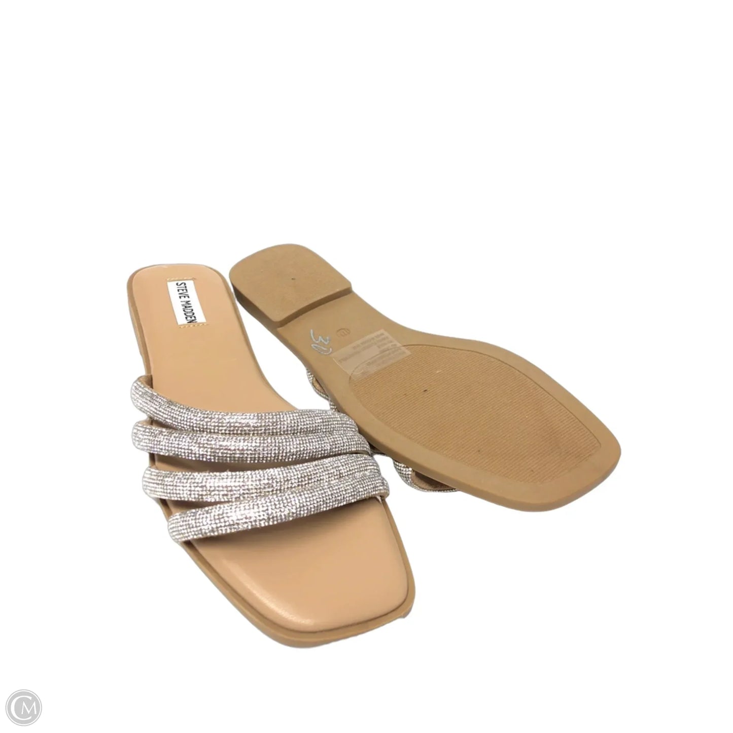 Sandals Flats By Steve Madden In Silver, Size: 11