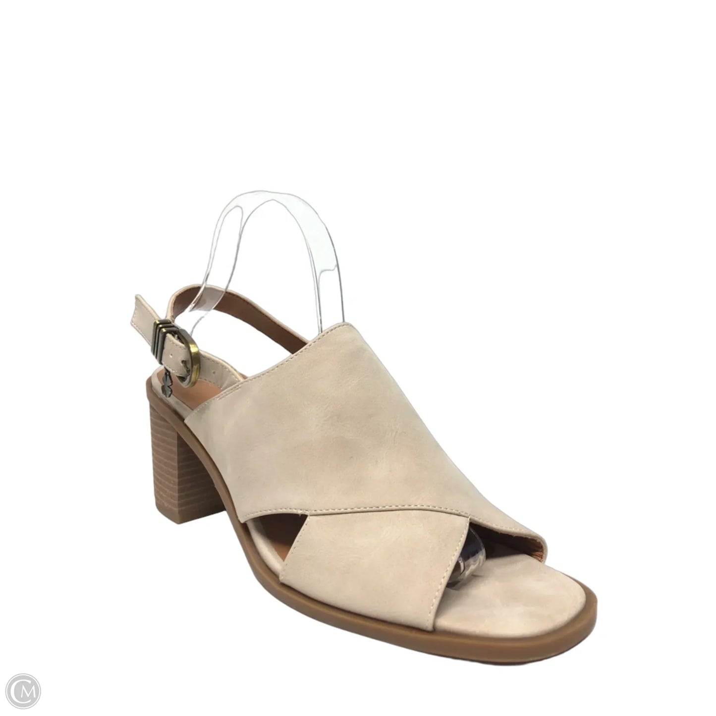 Sandals Heels Block By Lucky Brand In Beige, Size: 10