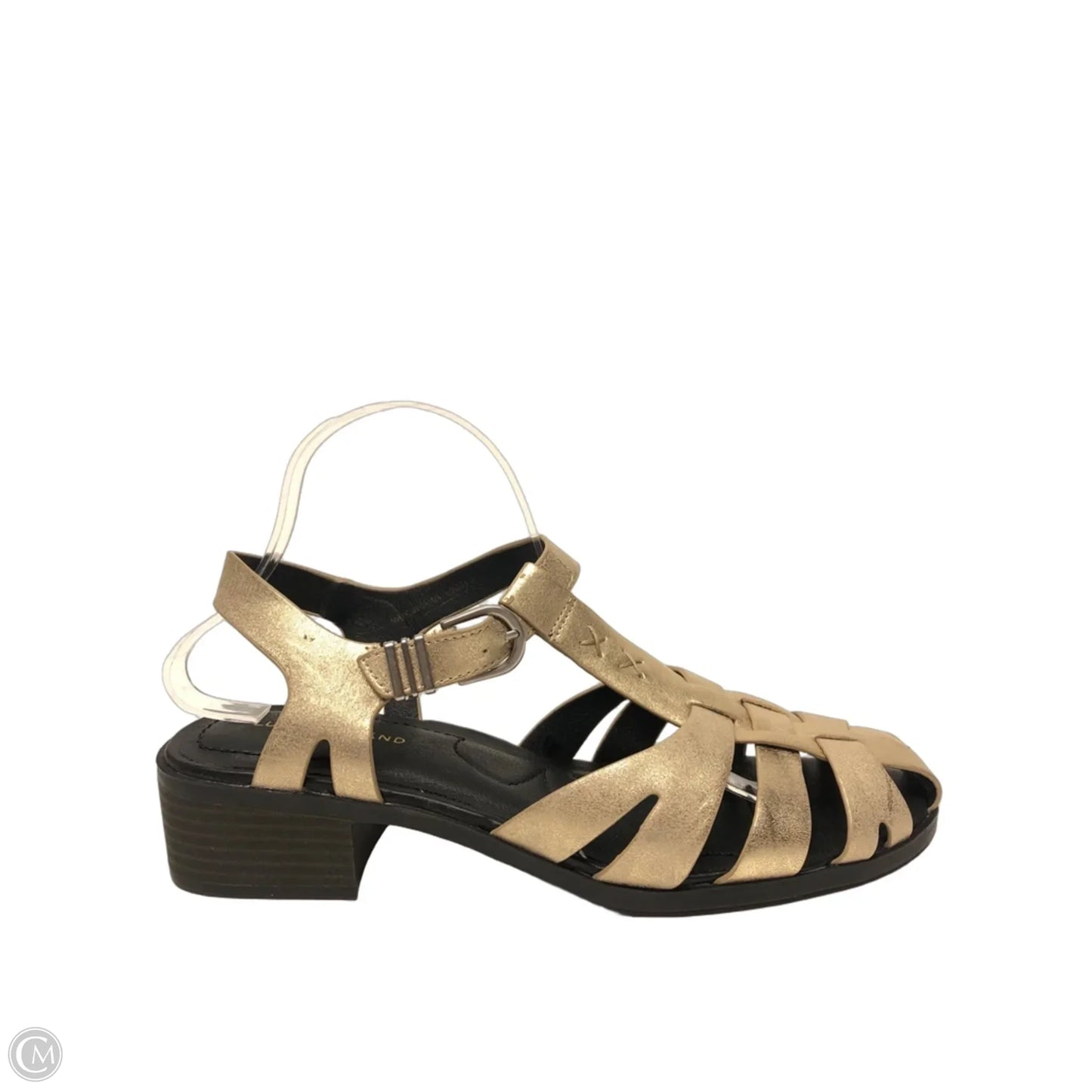 Sandals Heels Block By Lucky Brand In Gold, Size: 10