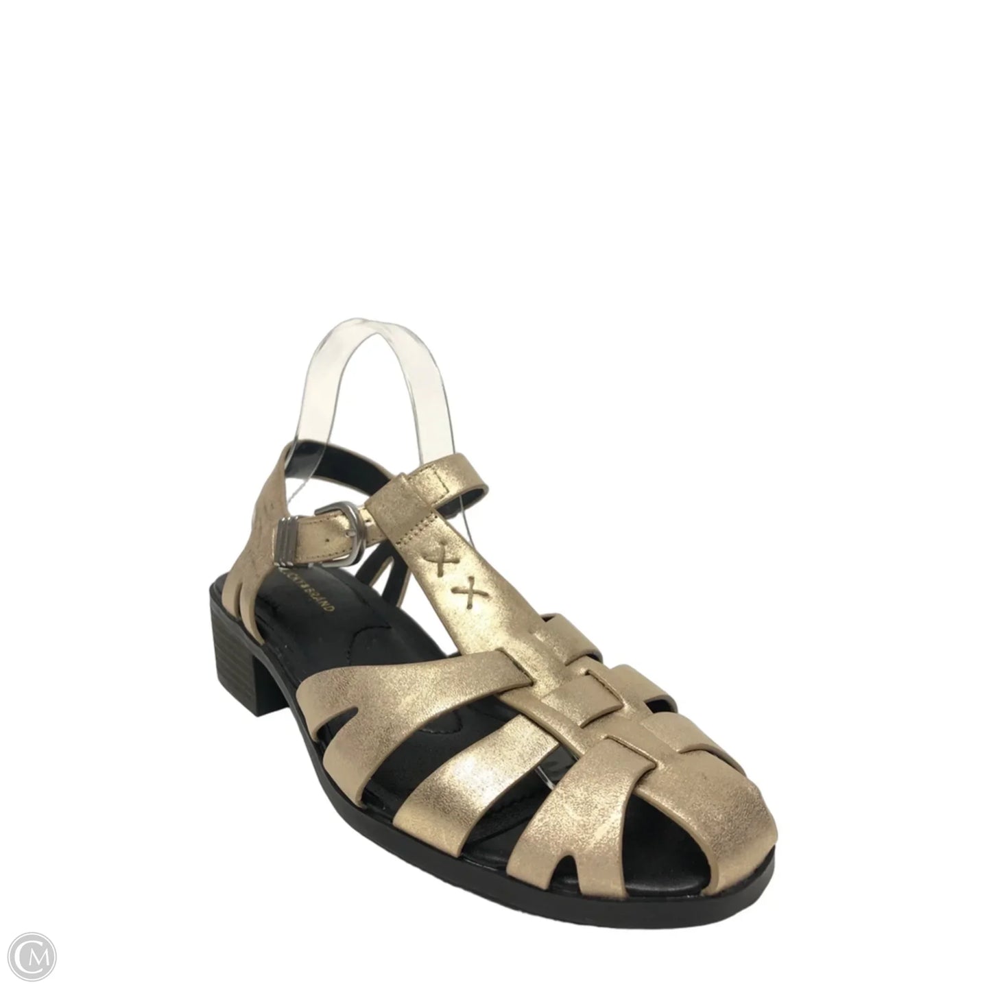 Sandals Heels Block By Lucky Brand In Gold, Size: 10