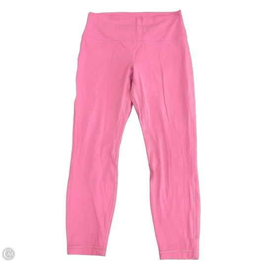 Athletic Leggings By Lululemon In Pink, Size: 12