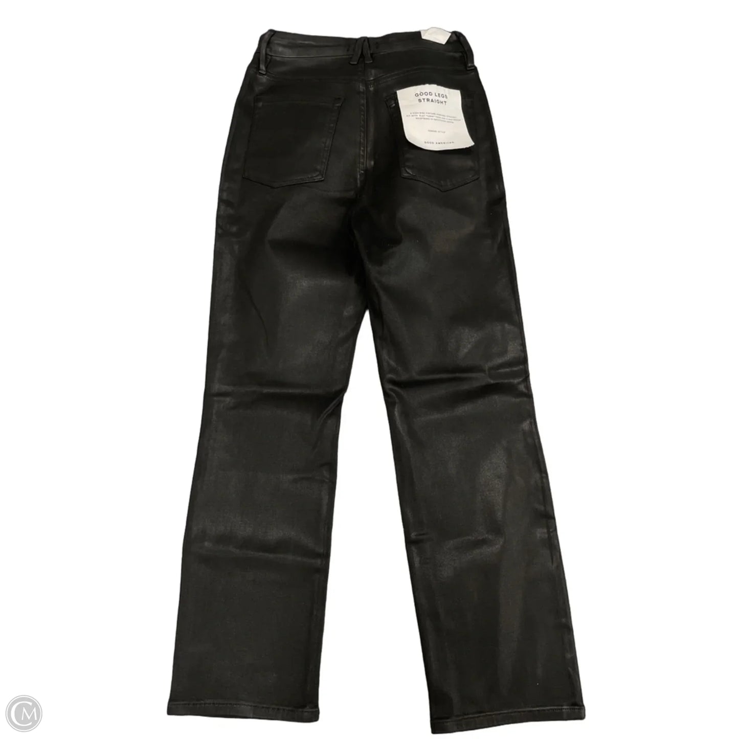 Jeans Straight By Good American In Black, Size: 8
