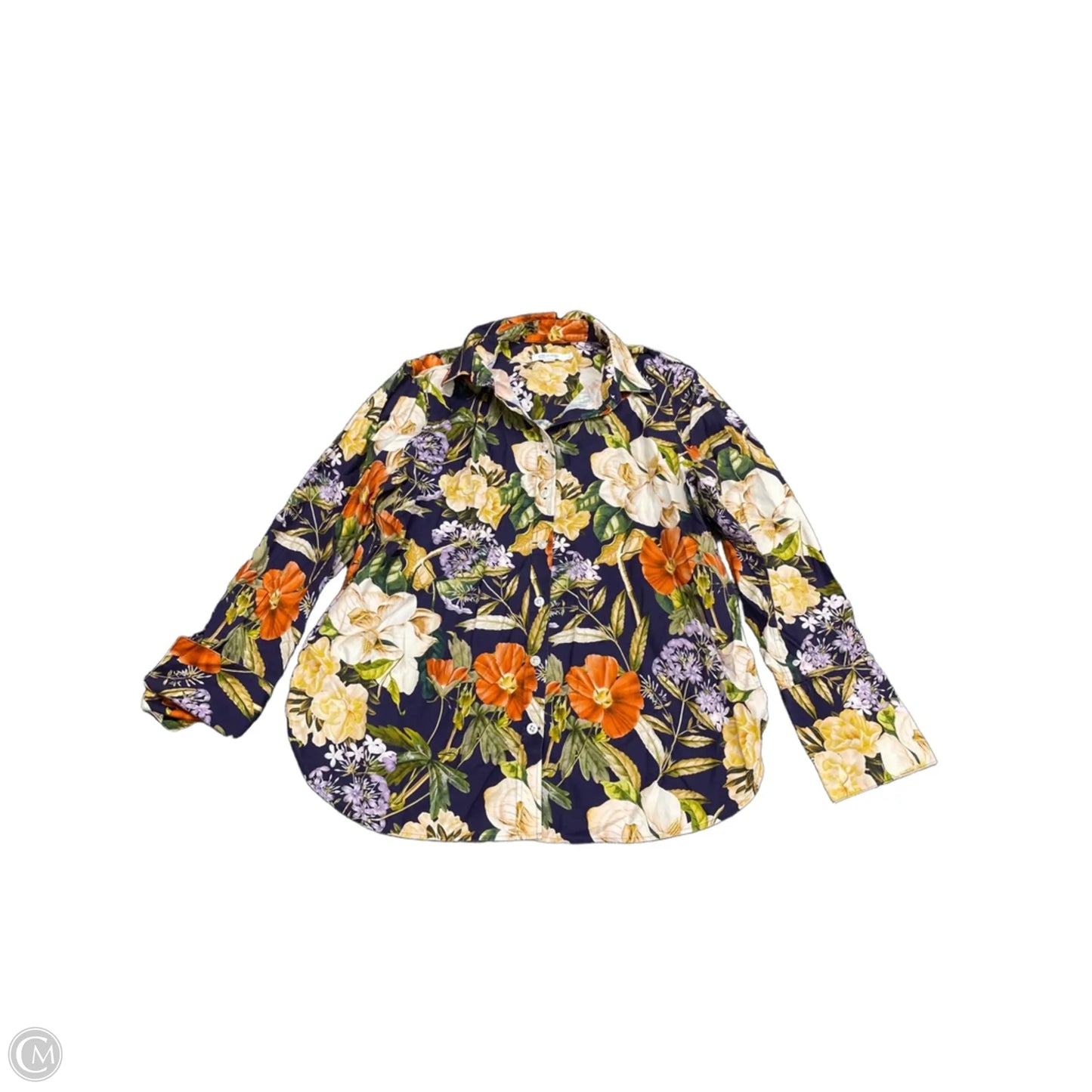 Top Long Sleeve By Chicos In Floral Print, Size: 8
