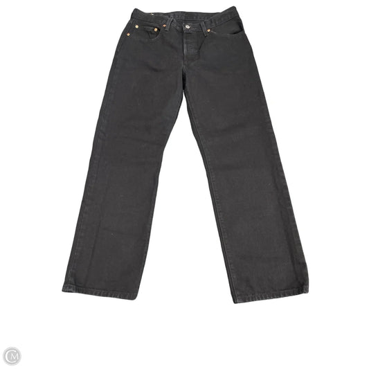 Jeans Straight By Levis In Black Denim, Size: 10