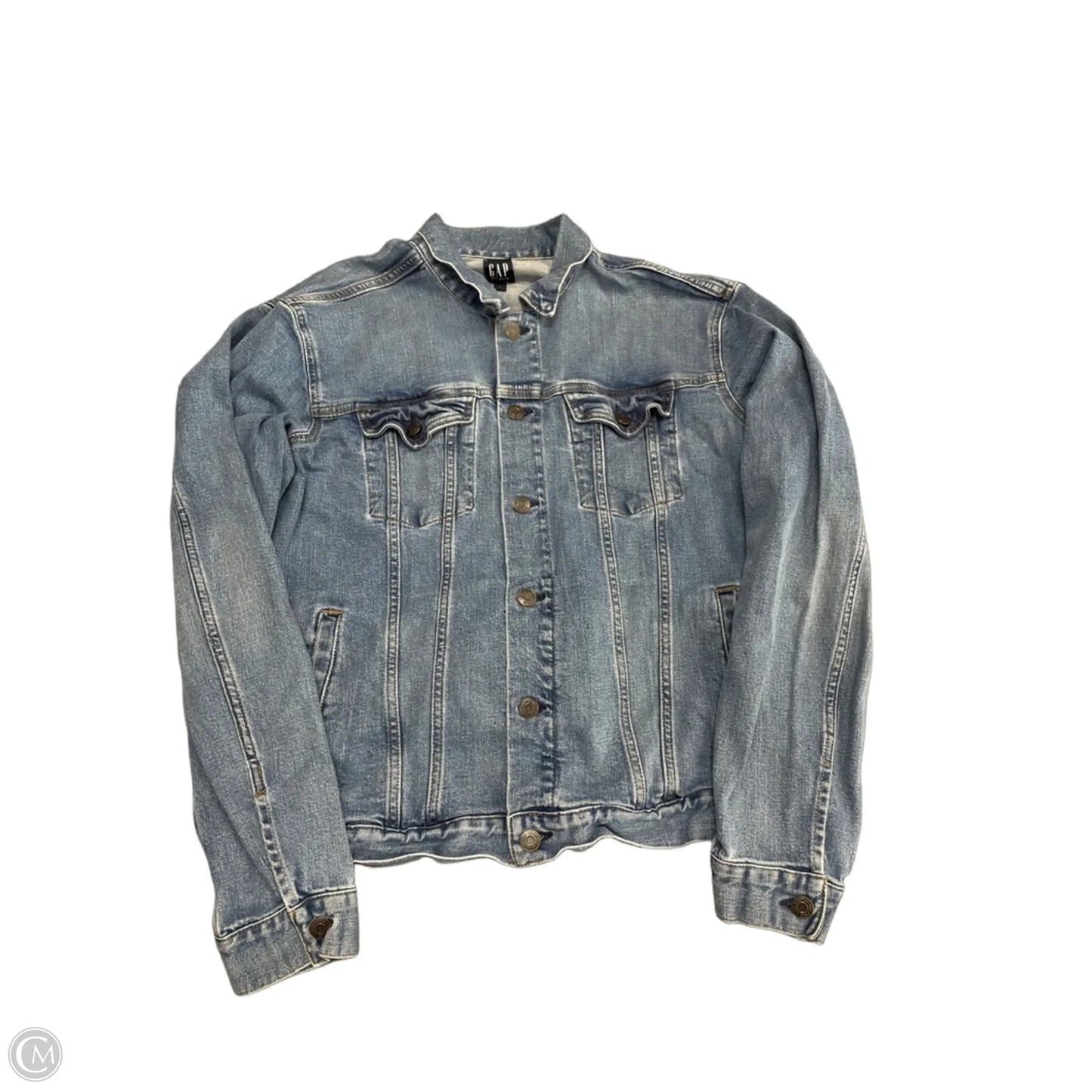 Jacket Denim By Gap In Blue Denim, Size: L
