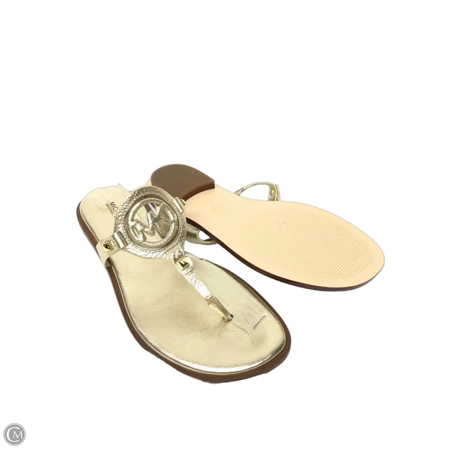 Sandals Flats By Michael By Michael Kors In Gold, Size: 9
