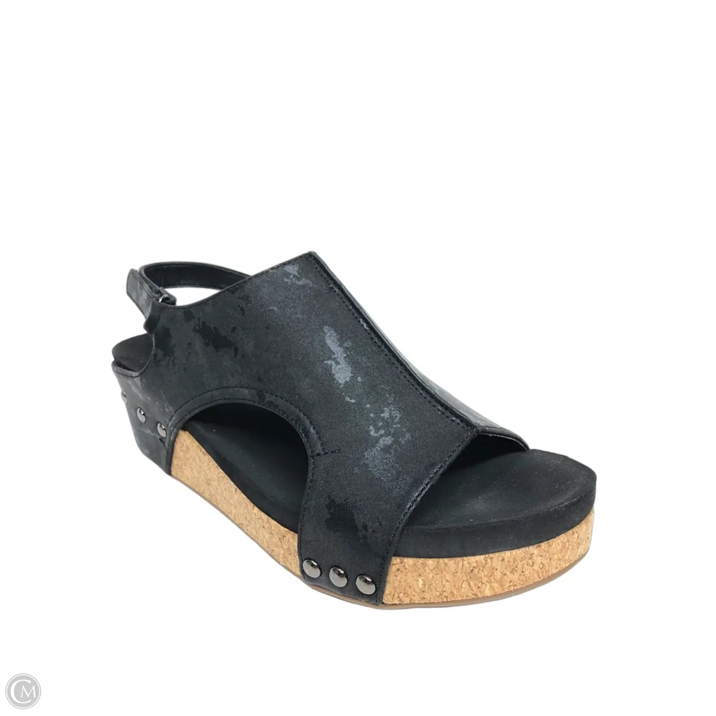 Sandals Heels Wedge By Corkys In Black, Size: 8