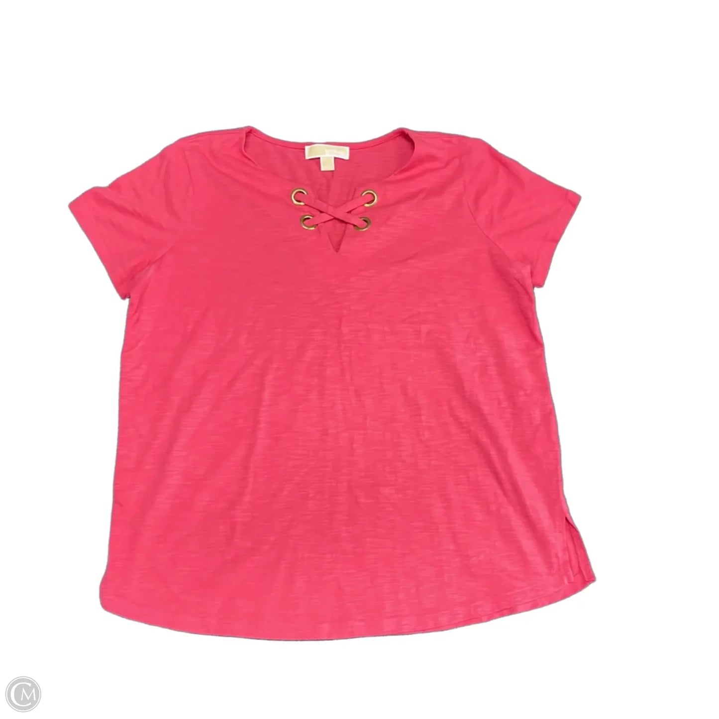 Top Short Sleeve By Michael By Michael Kors In Coral, Size: L
