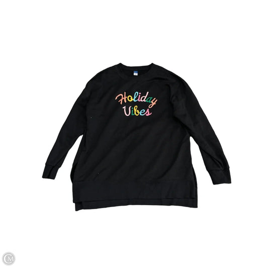 Sweatshirt Crewneck By Old Navy In Black, Size: M