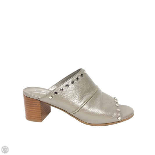Sandals Heels Block By Brighton in Taupe, Size: