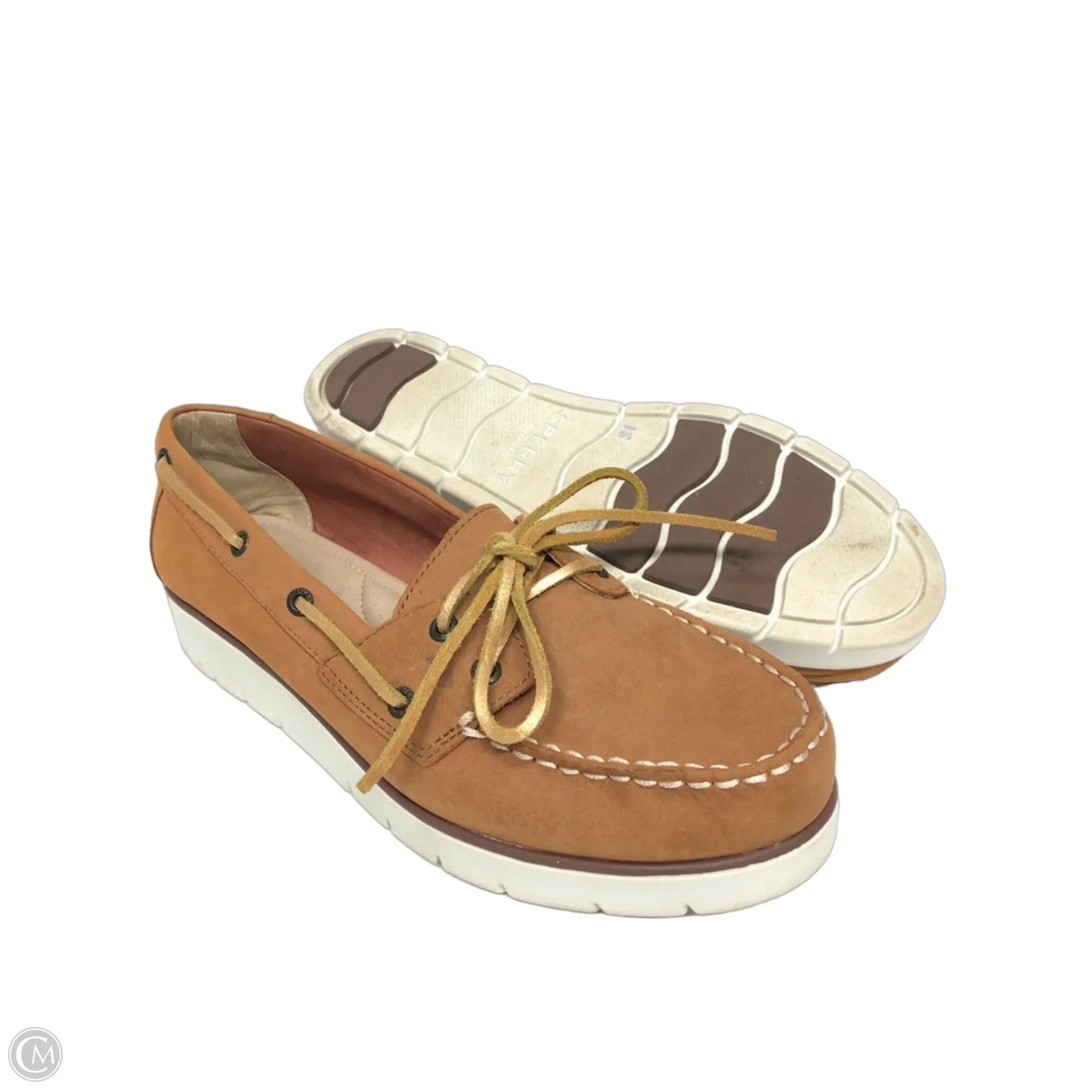 Shoes Heels Wedge By Sperry In Tan, Size: 9