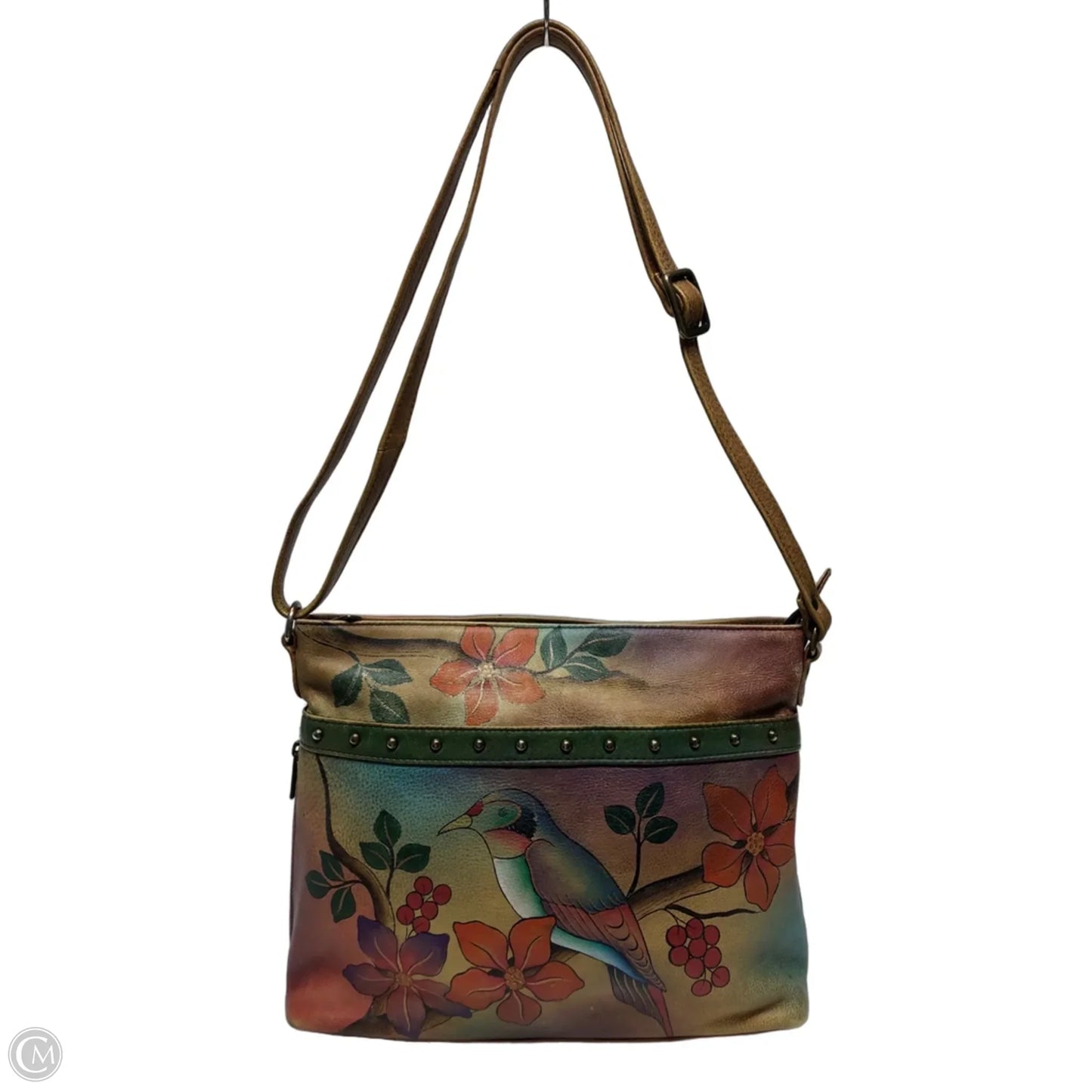 Crossbody Leather By Anuschka, Size: Large
