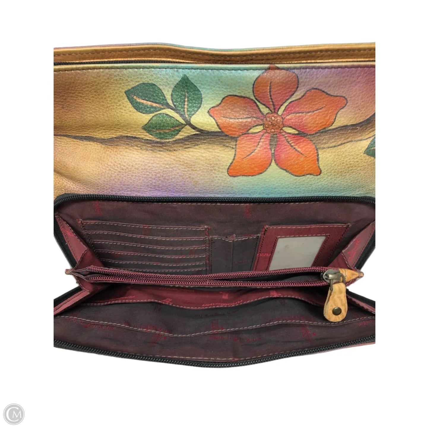 Crossbody Leather By Anuschka, Size: Large