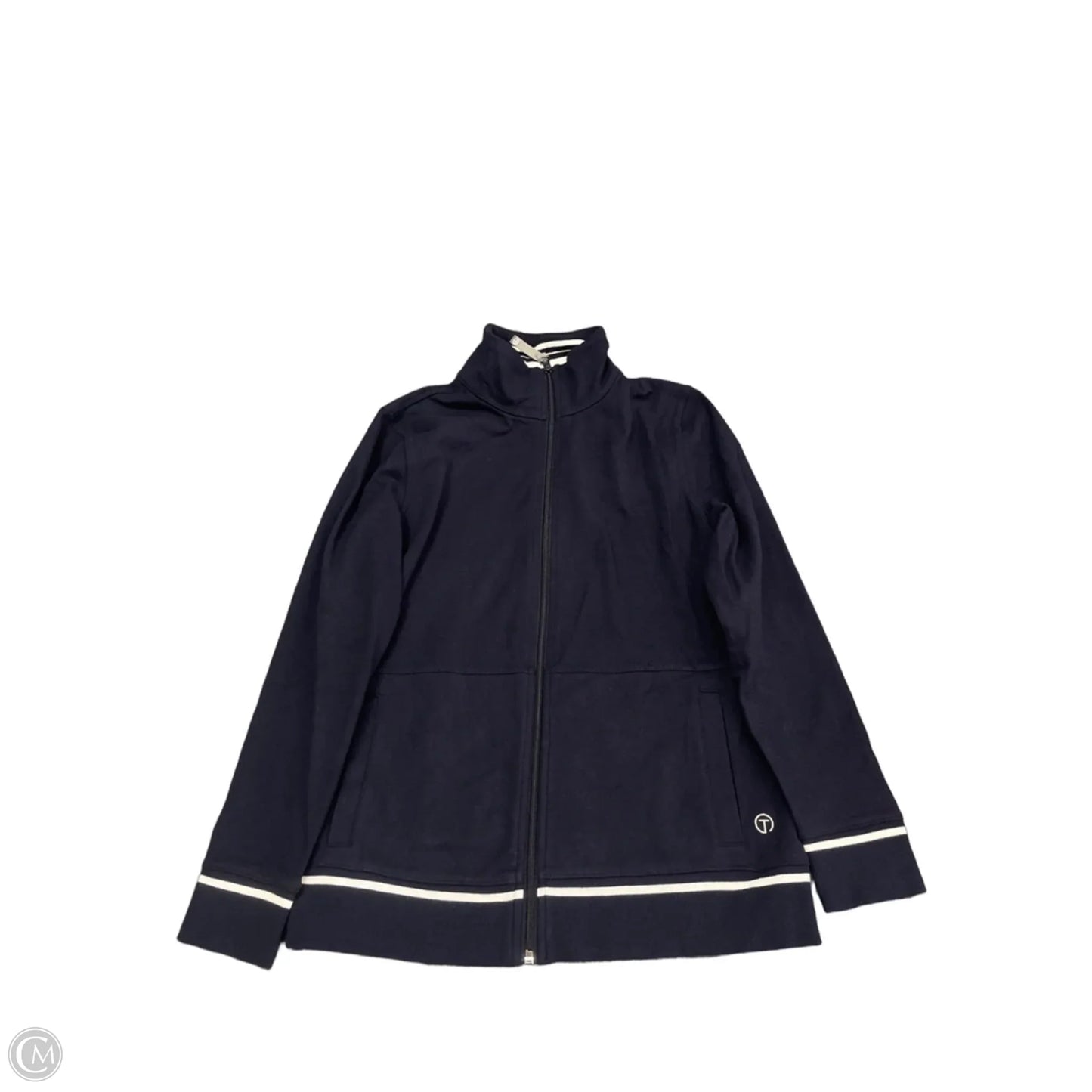 Sweatshirt Collar By Talbots In Navy, Size: Mp