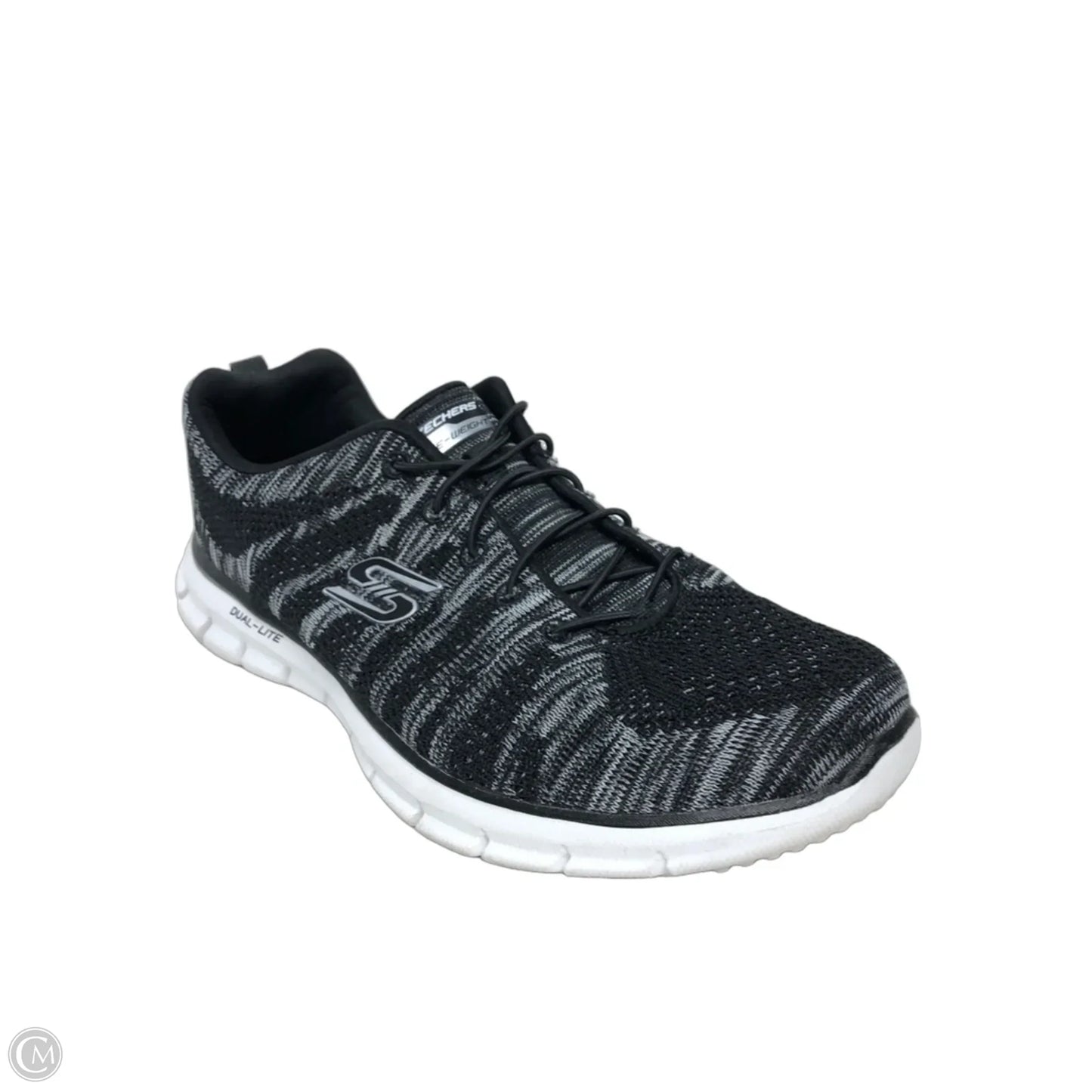 Shoes Athletic By Skechers In Black & White, Size: 10