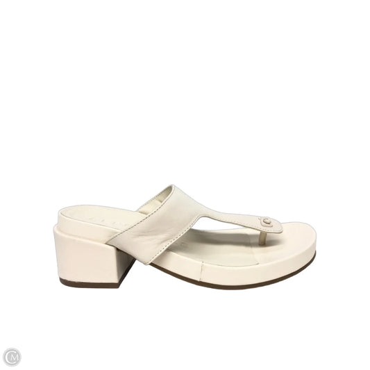 Sandals Heels Block By Aerosoles In Cream, Size: 8