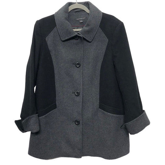 Coat Wool By Preston And New York In Black & Grey, Size: L