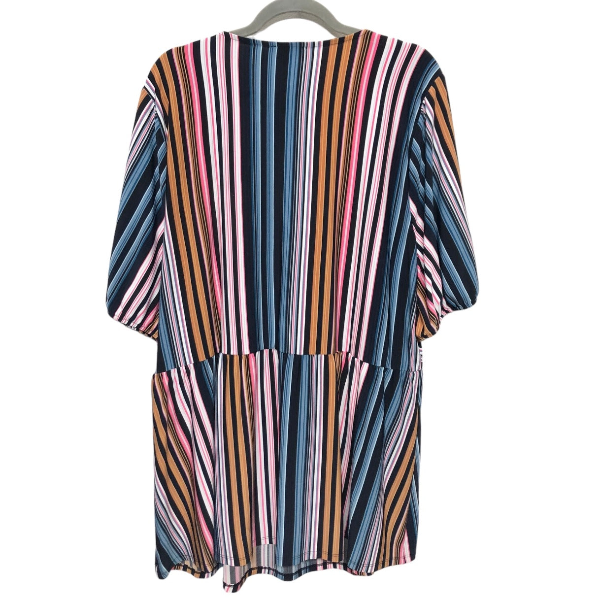Striped Pattern Blouse Short Sleeve Lane Bryant, Size 26
