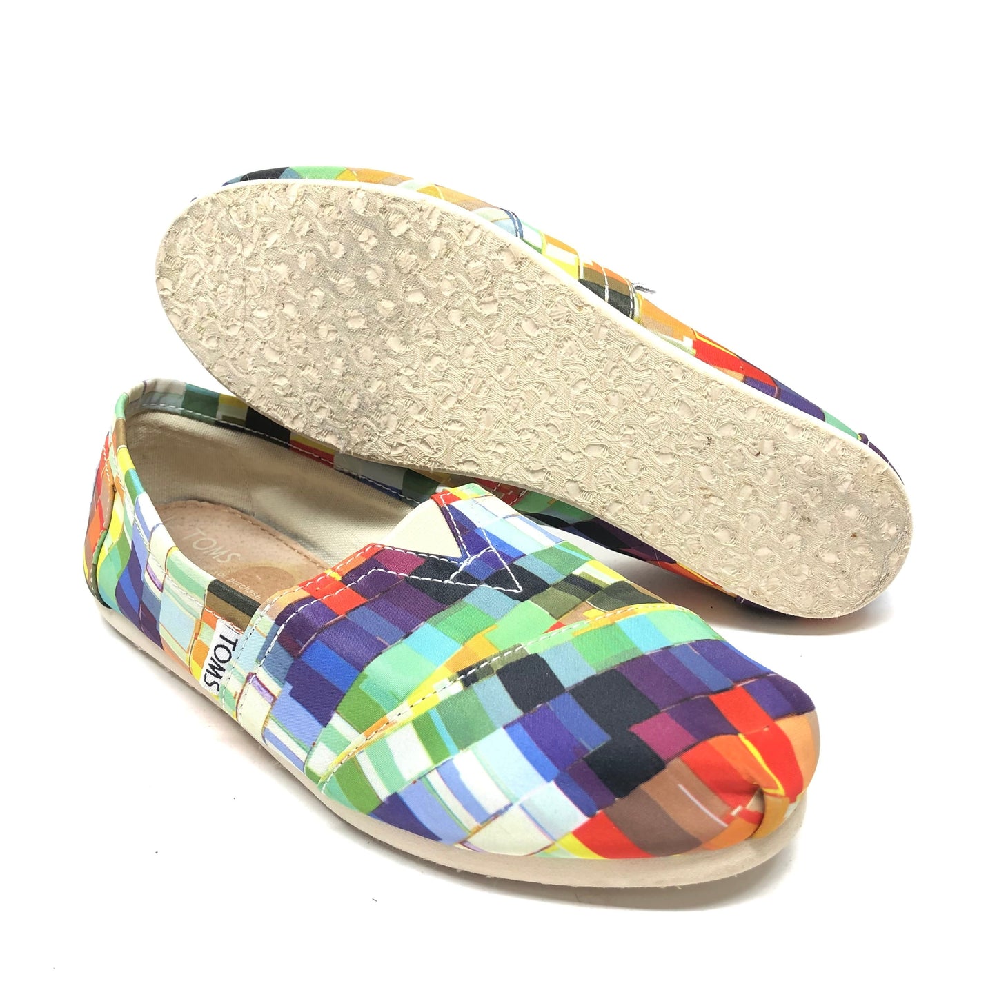 Multi-colored Shoes Flats Toms, Size 5