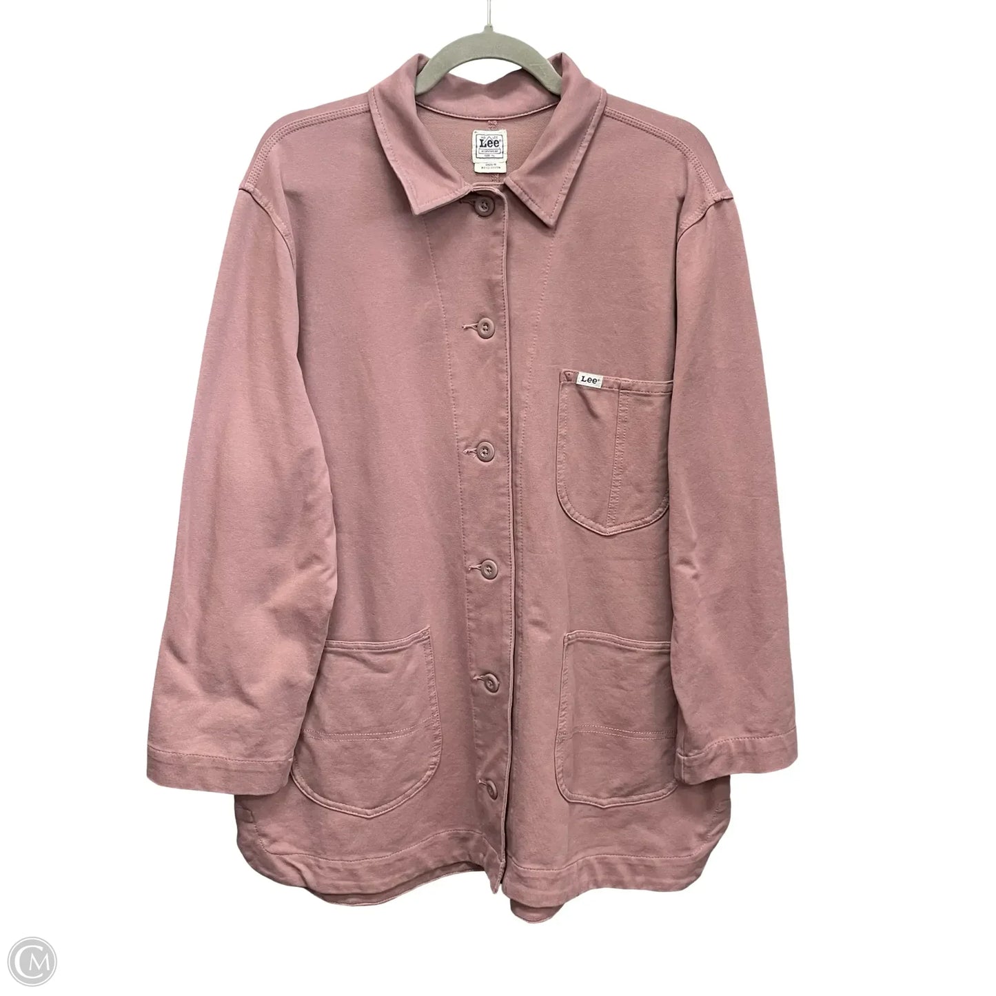Jacket Shirt By Lee In Mauve, Size: Xl