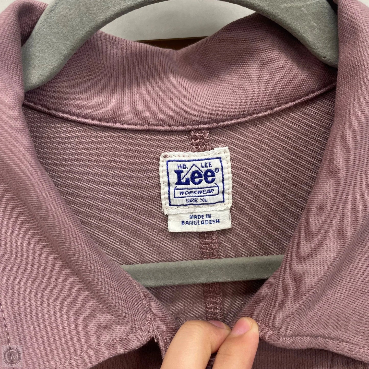 Jacket Shirt By Lee In Mauve, Size: Xl