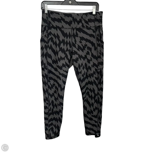 Athletic Leggings By Lululemon In Black & Grey, Size: 10