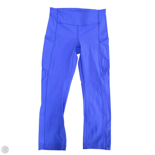 Athletic Capris By Lululemon In Blue, Size: 4