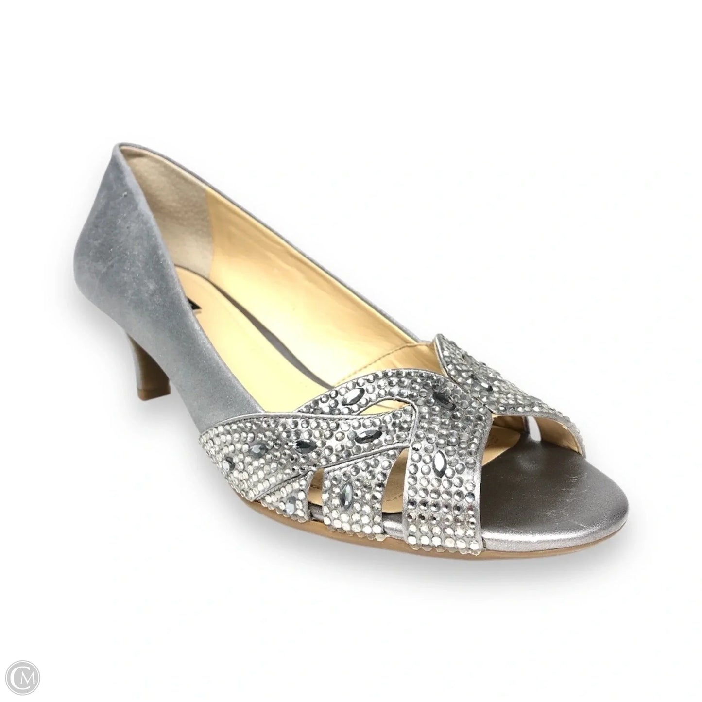 Shoes Heels Kitten By Alex Marie In Grey, Size: 8